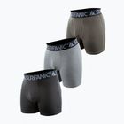 Pánské termo boxerky Surfanic Carbondri 3 páry black/grey/khaki