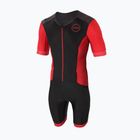 Pánská triatlonová kombinéza  ZONE3 Aquaflo+ Full Zip Trisuit black/red