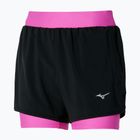 Dámské běžecké šortky Mizuno ER 4.5 2in1 black/pink