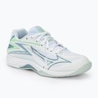 Dětské volejbalové boty Mizuno Lightning Star Z7 JR white/gridge/patinagreen