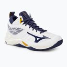 Volejbalové boty Mizuno Wave Dimension Mid white/blue ribbon/mp gold