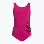 Růžové dětské jednodílné plavky Nike Crossback NESSC727-672
