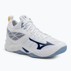 Volejbalové boty Mizuno Wave Dimension Mid bílé/bellwether modrá/belairblu
