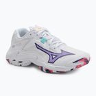 Dámské volejbalové boty Mizuno Wave Lightning Z8 bílé/fialová indigo/camelliaros