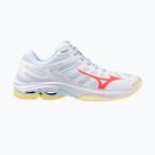 Dámské volejbalové boty Mizuno Wave Voltage 2 white/calypso coral/pale banana