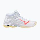Dámské volejbalové boty Mizuno Wave Voltage 2 Mid white/calypso coral/pale banana