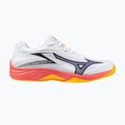 Dětské volejbalové boty Mizuno Lightning Star Z7 white/fiery coral 2/citrus