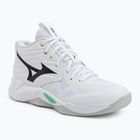 Volejbalové boty Mizuno Wave Momentum Pro Mid white/black/frozen emerald