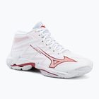 Dámské volejbalové boty Mizuno Wave Lightning Elite Mid white/rose elegance/lava falls