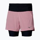 Dámské běžecké šortky Mizuno Trail Multipocket 2In1 Short rose elegance