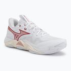 Dámské volejbalové boty Mizuno Wave Momentum Elite white/rose elegance/lava falls
