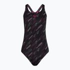 Speedo dámské jednodílné plavky HyperBoom Allover Medalist black/electric pink/usa charcoal