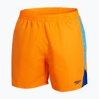 Speedo Hyperboom Splice 16" pánské plavecké šortky mandarin peel/picton blue/true cobalt