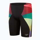 Pánské plavky Speedo Placement Digital V-Cut black/sweet purple/harlequin green/watermelon