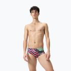 Pánské plavky Speedo 13,5cm Allover Training Club Brie black/matcha green/siren red
