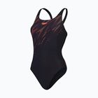 Dámské jednodílné plavky Speedo HyperBoom Placement Muscleback black/siren red/plum dandy