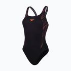 Dámské jednodílné plavky Speedo HyperBoom Splice Muscleback black/plum dandy/siren red