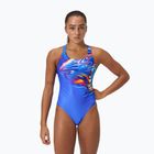 Dámské jednodílné plavky Speedo Placement Digital Powerback molten blend/cobalt pop
