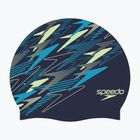 Plavecká čepice Speedo Printed Silicone peacoat/pale clover/mayan blue
