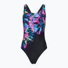 Dámské jednodílné plavky Speedo FL Placement Printed Powerback glitchy garden/black