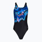 Dámské jednodílné plavky Speedo Placement Printed Leaderback canyon ombre/black