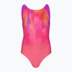 Dětský jednocestný plavkový úbor Speedo Print Pulseback růžový/neonově fialový