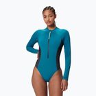 Dámské jednodílné plavky Speedo Scuba Flex Zip border blue/black