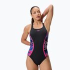 Dámské jednodílné plavky Speedo Hyperboom Splice Muscleback anthracite/margarita pink