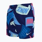 Dětské plavecké šortky Nike Tossed Flags 4" Volley midnight navy