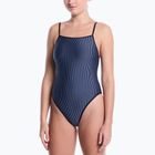 Dámské jednodílné plavky Nike Ocean Bound Ripple Texture Square Neck slate