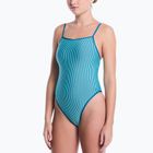 Dámské jednodílné plavky Nike Ocean Bound Ripple Texture Square Neck bleached turquoise