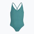 Dětské jednodílné plavky Nike Ocean Bound Ripple Texture Lace Up blached turquoise