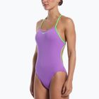 Dámské jednodílné plavky Nike Hydrastrong Logo Graphic T-Back bright violet