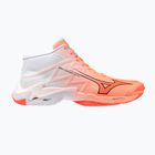 Volejbalové boty Mizuno Wave Lightning Elite Mid Flamingo Coral/Lava Orange/White