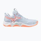 Dámské volejbalové boty Mizuno Wave Momentum Elite blue finch/white/lava orange