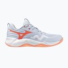 Dámské volejbalové boty Mizuno Wave Momentum Pro blue finch/lava orange/flamingo coral