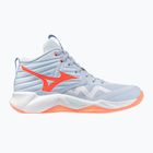 Dámské volejbalové boty Mizuno Wave Momentum Pro Mid blue finch/lava orange/flamingo coral