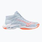 Dámské volejbalové boty Mizuno Wave Lightning Elite Mid blue finch/whitelava orange