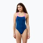 Dámské jednodílné plavky Speedo Solid Turnback denim teal