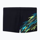 Pánské plavecké boxerky Speedo Medley Logo Aquashort anthracite/hyper teal