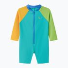 Dětské jednodílné plavky Speedo Colorblock Zip LS aqua breeze
