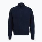 Pánský svetr Dovre Ribbed Knit Half Zip navy