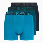 Pánské boxerky CR7 Basic Trunk 3 páry blue/navy