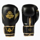 Boxerské rukavice Bushido vyrobené z přírodní kůže černé B-2v13-10oz