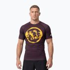 Pánské tričko na lezení Pitbull Rashguard Logo Palms brown
