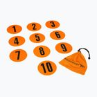 Yakimasport polní značky 10 ks ploché oranžové 100326