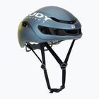 Cyklistická helma Rudy Project Nytron blue avio/apple green metal matte