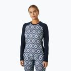Dámská termoakční mikina Helly Hansen Lifa Merino Midweight Graphic Crew navy star pixel