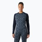 Dámská termoakční mikina Helly Hansen Lifa Merino Midweight Graphic Crew navy nordic rose aop