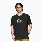 Pánské tričko NORRONA Cotton Viking caviar black/snowdrop